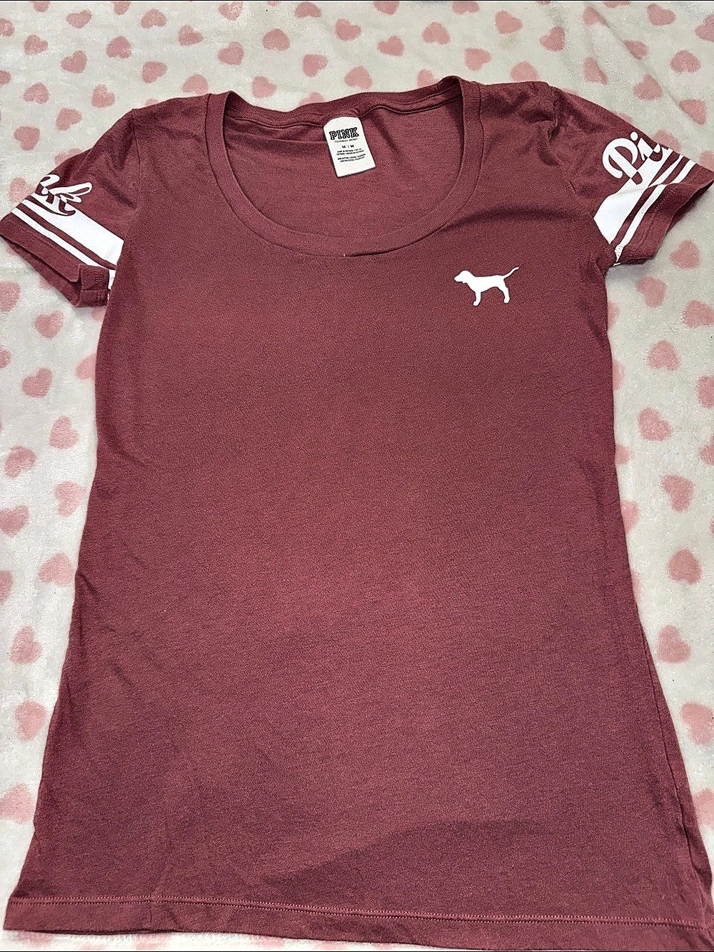 Victoria's Secret PINK Short Sleeve Tee in Pink Size Medium